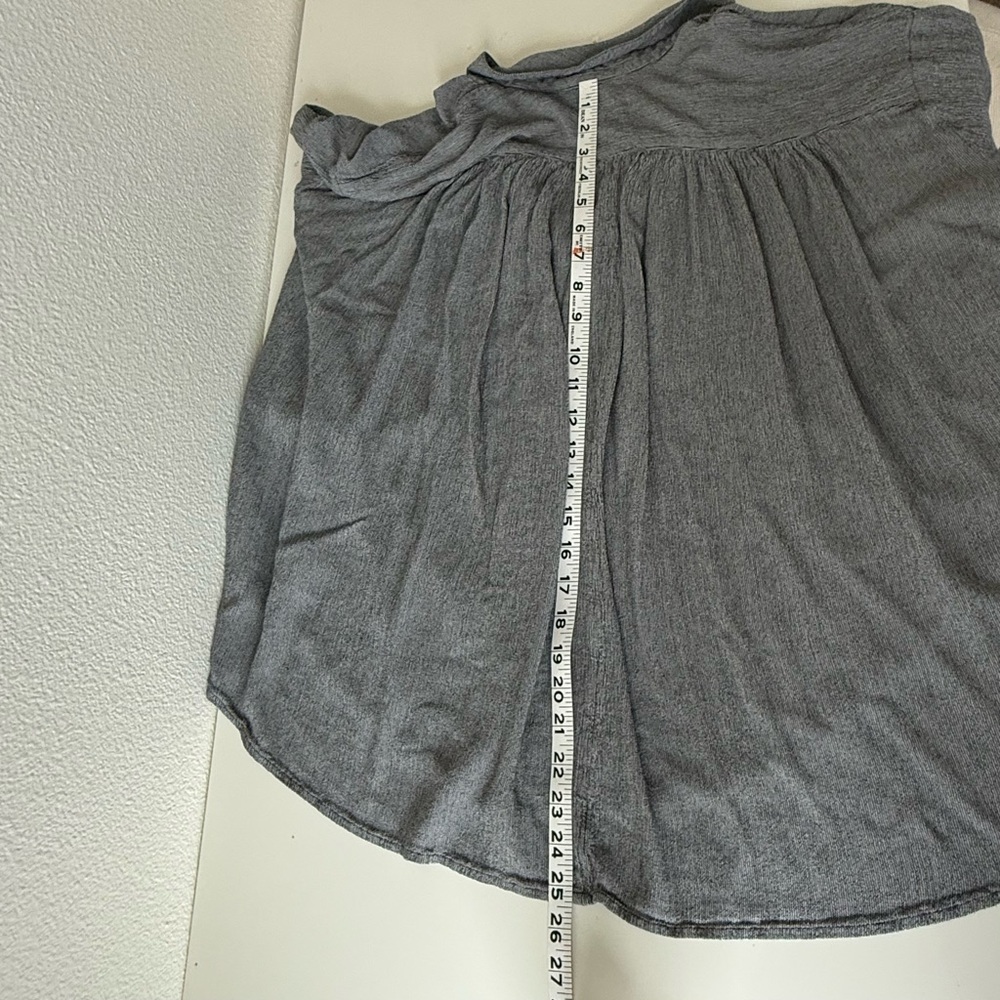 Free People Grey Blue Magic Breeze Button down Blouse Longsleeve Oversized Gauze - Picture 14 of 16